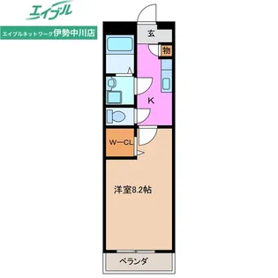 ノワエブラン利平治【2階】の間取り