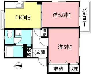 ローズガーデンK【1階】の間取り
