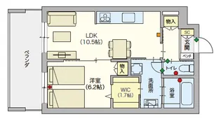 (シニア限定)JS神楽坂ヒルズ【1階】の間取り