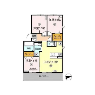 ヴィラ・セレーノ【3階】の間取り