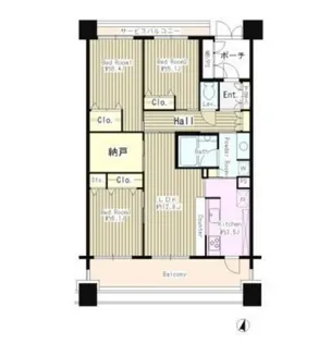 グランドテラス新宿【8階】の間取り