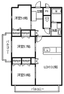 ウエルス小野田II【4階】の間取り