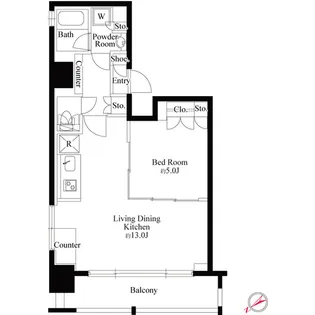 フォレシティ銀座イースト【5階】の間取り