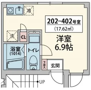 シェルブルー大井町【3階】の間取り