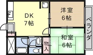 ユース宝扇【1階】の間取り