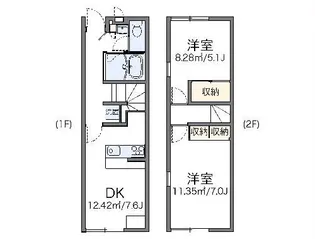 レオパレスアモーレ【1階】の間取り