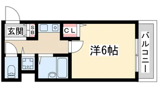 ストリーム江坂【6階】の間取り