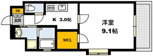ロアール楠木【5階】の間取り