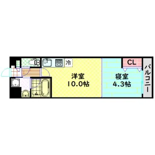 ルーエ桜川【9階】の間取り