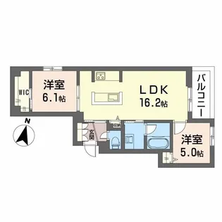 プライムフェルトII【2階】の間取り
