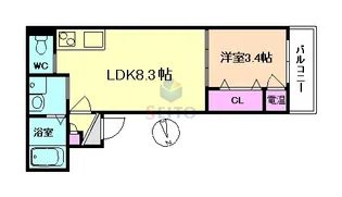クレア江坂町【2階】の間取り