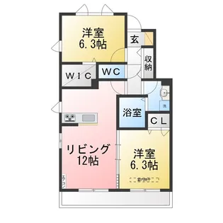 ヒルズ南明大寺【2階】の間取り