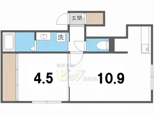 ラ・シュエット菊水【3階】の間取り