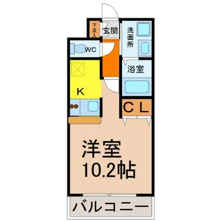 プレサンス名古屋駅前ヴェルロード【7階】の間取り
