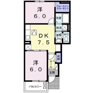 ヴィラ フォレスト・ベリー【1階】の間取り