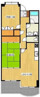 UCレジデンス小沢町【4階】の間取り
