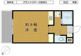 グランドステージ那珂川【5階】の間取り