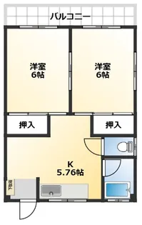 矢島荘【1階】の間取り