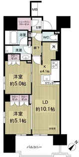 フラージュ押上【11階】の間取り