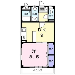 パークハイツ【2階】の間取り