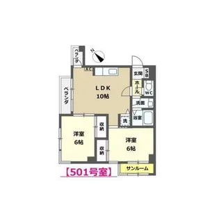 リブ・スイート駅西【5階】の間取り