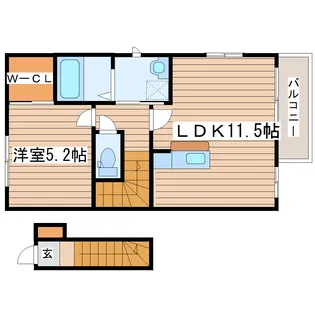 シャーメゾンラリックスクローネ【2階】の間取り