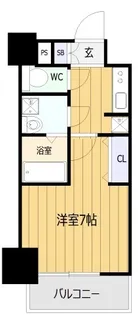 S-RESIDENCE福島玉川Uno【3階】の間取り