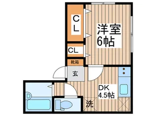 プレジール東中野【1階】の間取り