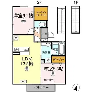 グレンディールIIIIV III【2階】の間取り