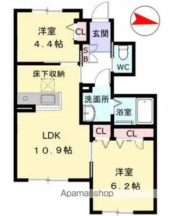 ヴィサージュIII【1階】の間取り