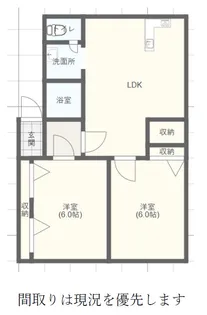 リバティ・ヴィラ A棟【2階】の間取り