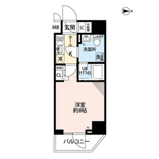 プレール・ドゥーク住吉IV【2階】の間取り