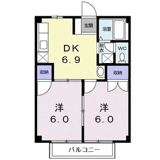 コーポ川嶋II【2階】の間取り