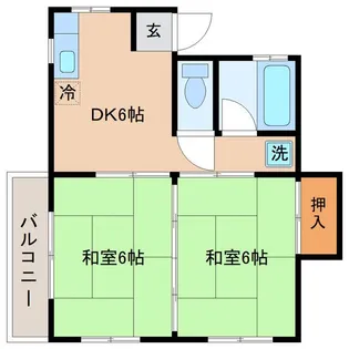 リバーサイド貝ヶ森【2階】の間取り