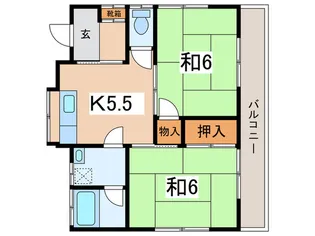 コーポ奥津【2階】の間取り