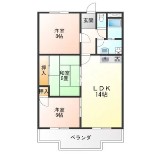 清秀レジデンス【3階】の間取り
