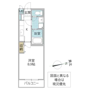 プレスト水戸桜川【5階】の間取り