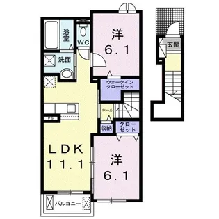 アプローズ明晴I【2階】の間取り