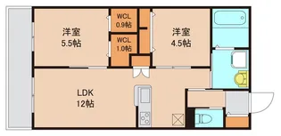 ヘーベルメゾンわびすけ【1階】の間取り