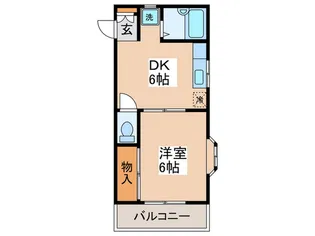 ル-ス竹芝【1階】の間取り