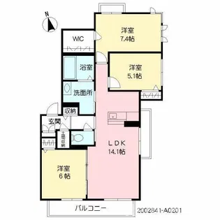 ブラン・ベレオ【2階】の間取り