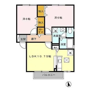 セピアコート B【1階】の間取り
