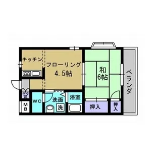 フローラ中瀬【2階】の間取り