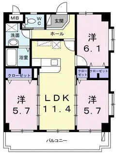 ミルト y・k【3階】の間取り