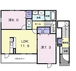 フレッサII【2階】の間取り