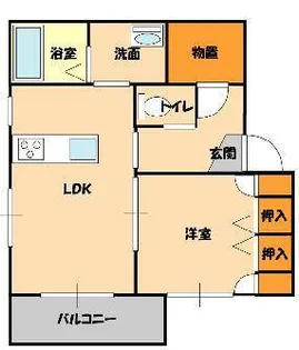 エミネンス西野目D【1階】の間取り