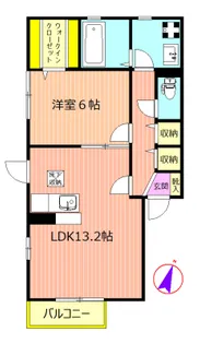 グリンドエル【1階】の間取り