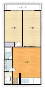 シティーハイツ【2階】の間取り