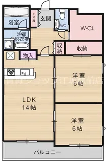 エントピア江坂【2階】の間取り