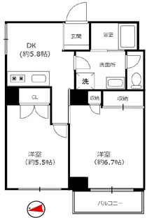 神楽坂ホワイトコート【3階】の間取り